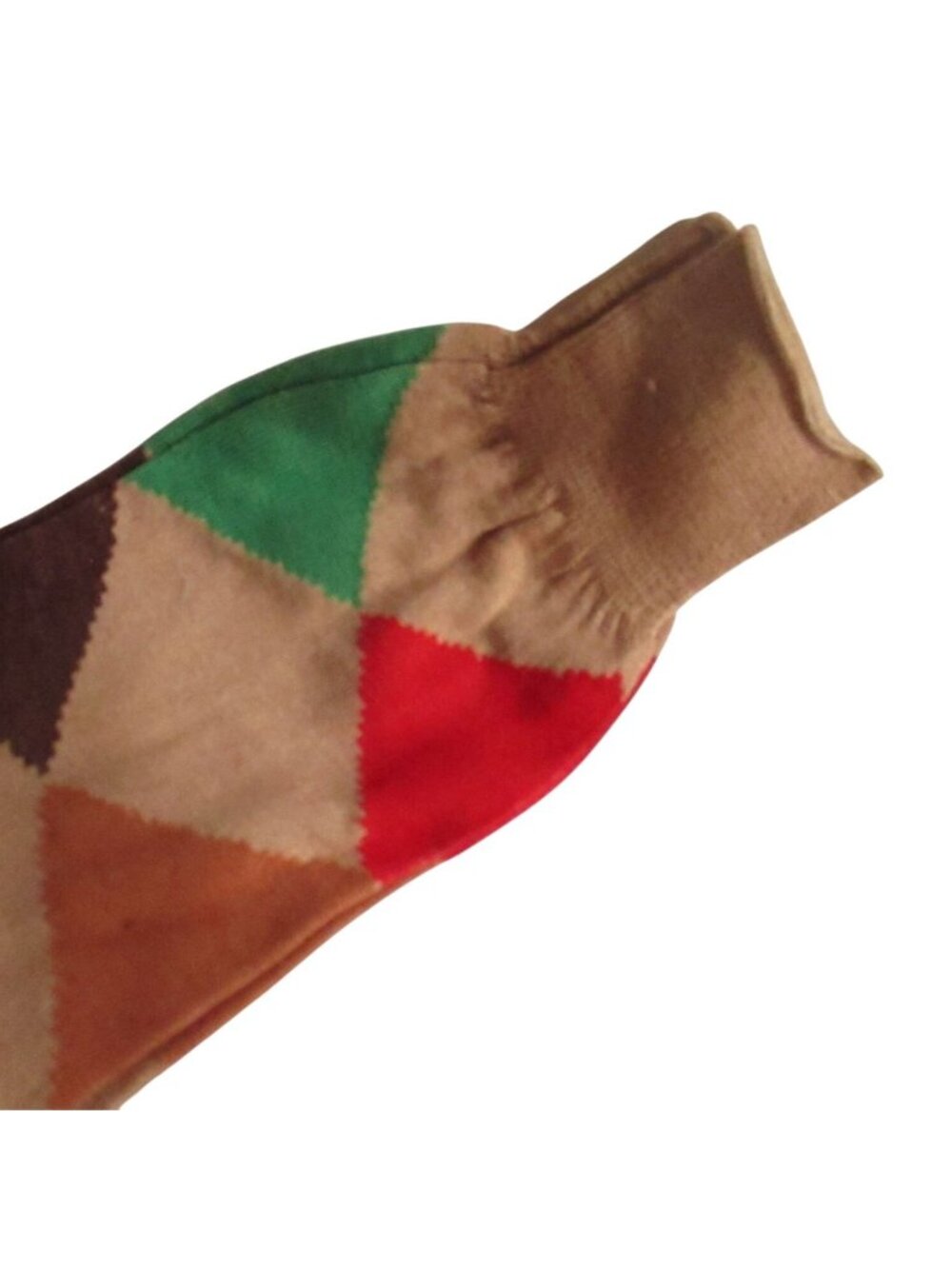 Argyle Vintage Men's Socks 11 1 Pair NEW Highlander Sport Sox Sand MCM USA